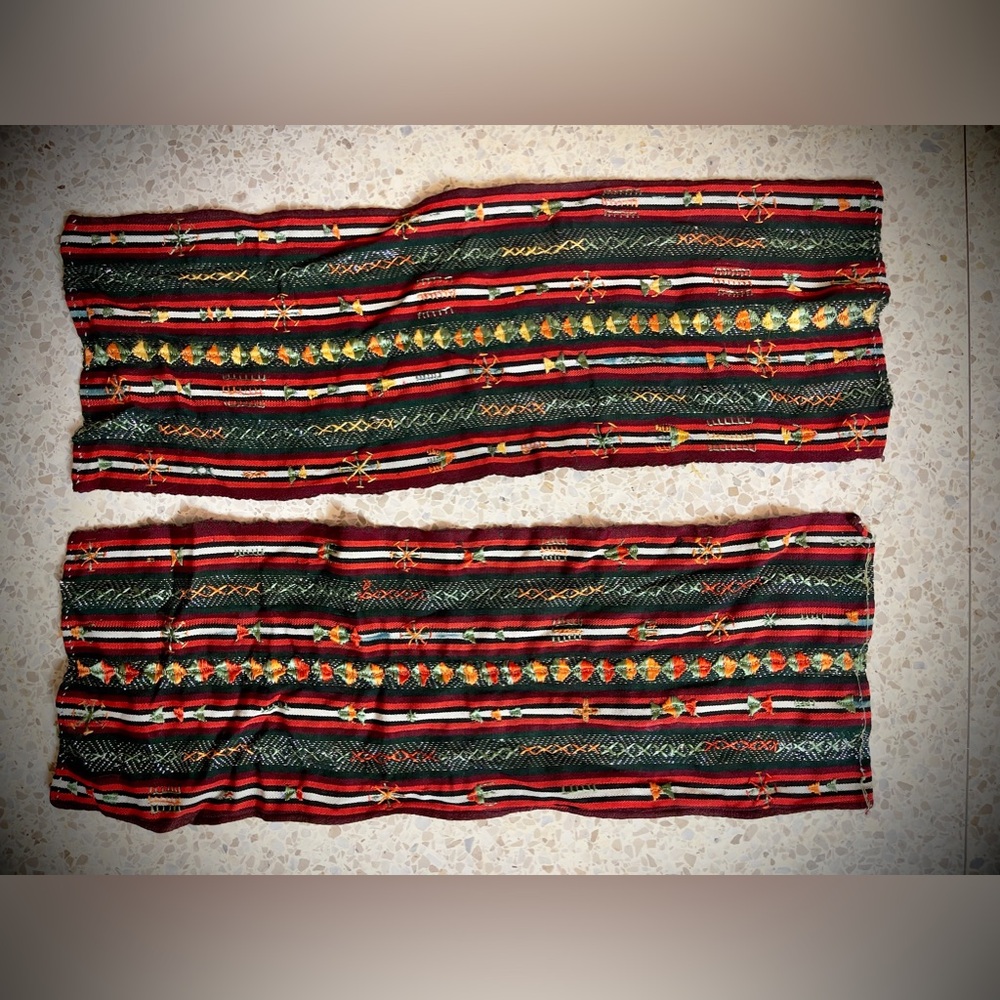 Matching Pair of Beautiful Traditional Berber Embroidered Panels - One of a Kind